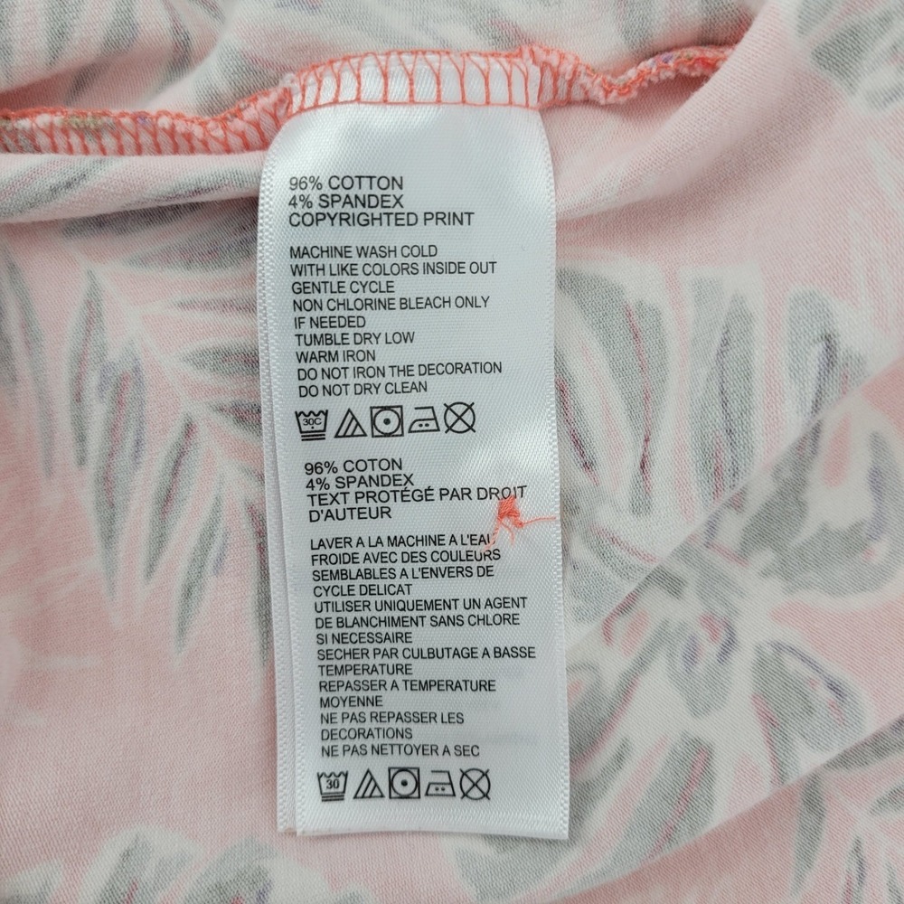 Tommy Bahama Mens XL Coral Pink Tropical Monstera Leaf Beach Cotton Polo Shirt - Picture 6 of 11